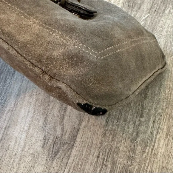 COACH VINTAGE Brown / Taupe Suede Hamilton Crossbody / Slingback Bag - EUC - Picture 9 of 16